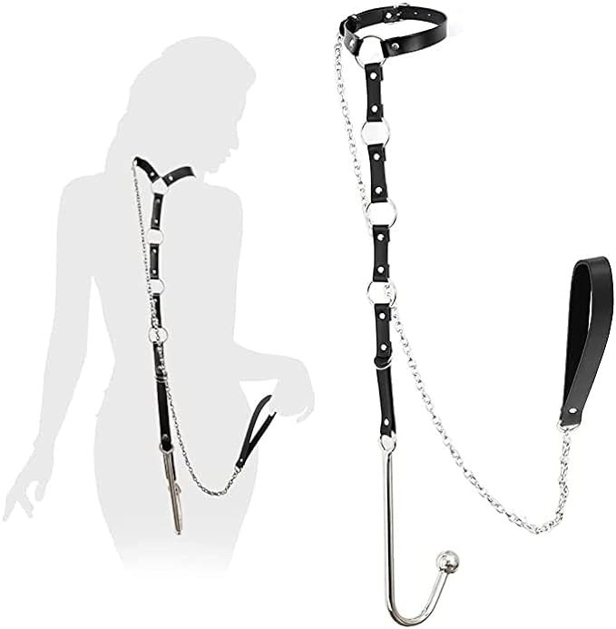 Anal Hook Bondageset Sex Restraint Metal Buttplug Anal Hook BDSM Sex Restraints Restraints Sex Toys Pair Extreme SM Fetish Set for Couples